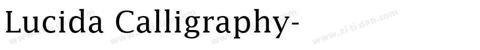 Lucida Calligraphy字体转换
